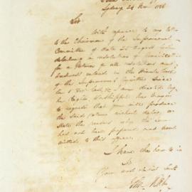 Letter - Request for completed Improvement Committee Minute Books to be returned, 1846