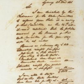 Letter - Report from the Water Committee stating probable revenue of their committee, 1846