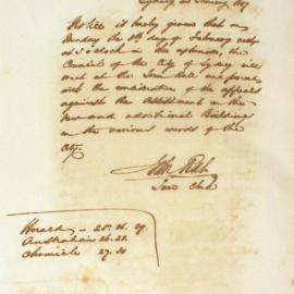 Letter - Notice of meeting to consider appeals against assessment of buildings, 1847