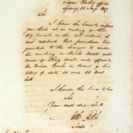 Letter - Notice of approval of matters referred to in letters, 1847