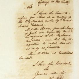 Letter - Petition from Growers of Fruit with a request from Council for Committee report, 1847