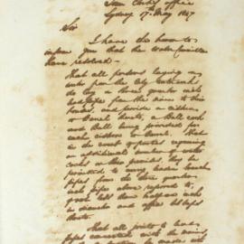 Letter - Notice of Water Committee requirements for laying water from City Waterworks, 1847