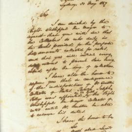 Letter - Notice of temporary appointment of Collector of Rates, 1847