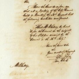 Letter - Petition to be heard by Council on 26th July, 1847