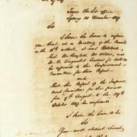 Letter - Tender for tools referred to Improvement Committee for a report, 1847