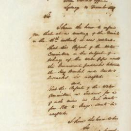 Letter - Notice of the adoption of two reports from the Water Committee, 1847