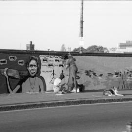 40,000 Years mural, Lawson Street Redfern, 1983