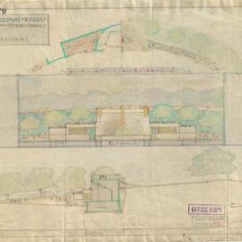 Plan - Design for a music shell in Camperdown Park, Mallett Street Camperdown, 1939