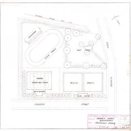 Plan - Preliminary drawing for Perry Park, Maddox Street Alexandria, 1961