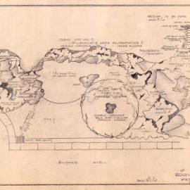 Plan - Sketch design for a rock pool in Arthur McElhone Reserve, Billyard Avenue Elizabeth Bay, 1952