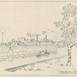 Plan - Proposed sea wall lighting, Rushcutters Bay Park, Waratah Street Rushcutters Bay, 1976