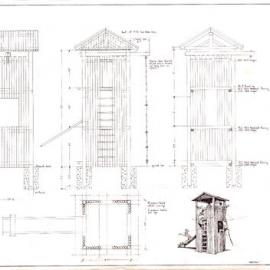 Plan - Proposed design for a children's cubby house, 1975