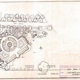 Plan - Sandringham Garden, Hyde Park North, Elizabeth Street Sydney, 1954