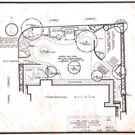 Plan - Amended layout of playground, James Cahill Kindergarten, Raglan Street Waterloo, 1955