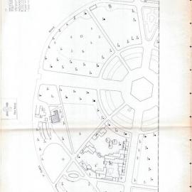 Plan - Tree survey, sheet 1 of 5, Hyde Park North, Elizabeth Street Sydney, 1987