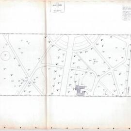 Plan - Tree survey, sheet 2 of 5, Hyde Park North, Elizabeth Street Sydney, 1987