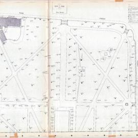 Plan - Tree survey, sheet 4 of 5, Hyde Park South, Elizabeth Street Sydney, 1987
