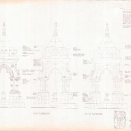 Plan - The Frazer Fountain conservation, Hyde Park Monuments project, Elizabeth Street Sydney, 1990