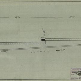 Plan - Side elevation for the water cascades, Hyde Park South, Elizabeth Street Sydney, 1963