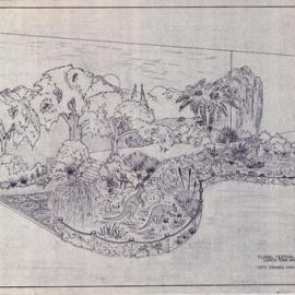 Plan - City Council exhibit at floral festival, Lower Sydney Town Hall, George Street Sydney, 1966