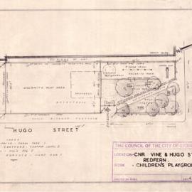 Plan - Proposed children's playground, Hugo and Vine Reserve Redfern, 1952