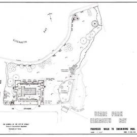 Plan - Proposed walk to swimming pool, Beare Park, Esplanade Elizabeth Bay, 1970