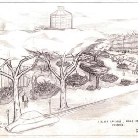 Plan - Proposed scheme 1 improvements sketch, Fitzroy Gardens, Macleay Street Elizabeth Bay, 1968