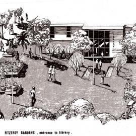 Plan - Proposed scheme 2 library entrance, Fitzroy Gardens, Macleay Street Elizabeth Bay, 1968