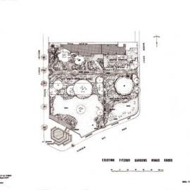 Plan - Existing plan, Fitzroy Gardens, Macleay Street Elizabeth Bay, 1968