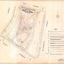 Plan - Proposed remodelling, Belmore Park, Hay Street Haymarket, 1966
