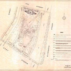 Plan - Proposed remodelling, Belmore Park, Hay Street Haymarket, 1966