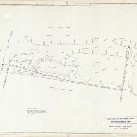 Plan - Levels for the park depot extension, Prince Alfred Park, Calmers Street Surry Hills, 1987