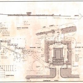 Plan - Landscaping for Elsie Bruce-Stevens Memorial Fountain, Wynyard Park, York Street Sydney, 1984