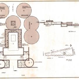 Plan - Proposed water fountain, Wynyard Park, York Street Sydney, 1982