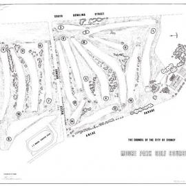 Plan - Survey of proposal, Moore Park golf course, Anzac Parade Moore Park 1970
