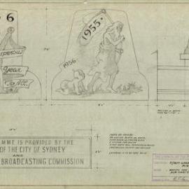 Plan - Motifs for New Years' Eve celebrations, Fitzroy Gardens, Kings Cross, 1956