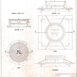 Plan - Details of Municipal Council of Sydney standard manhole cover, E3-300-11, before 1949