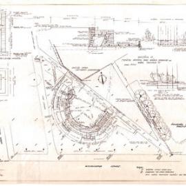 Plan - Water cascade layout details within the fragrance garden, Cook and Phillip Park Sydney,1960