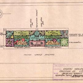 Plan - Proposed alternative layout of a garden Anzac House, College Street Sydney, 1957