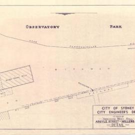 Plan - Detail at rear of Abraham Mott Hall, Watson Road Millers Point, 1965