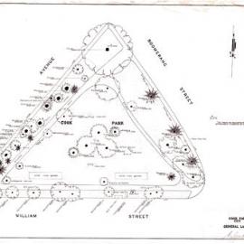 Plan - General site layout, Cook and Phillip Park Sydney, 1966