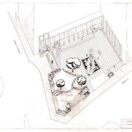 Plan - Proposed park, Chifley Square Sydney, 1959