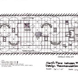 Plan - Design recommendations for remodelling of Plaza, Martin Place Sydney, 1972