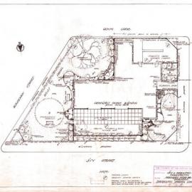 Plan - Proposed garden layout, Amenities Centre for aged persons, Shepherd Street Darlington, 1960