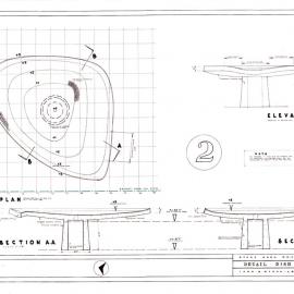 Plan - Detail dish 2, Busby Bore Fountain, Hyde Park North Sydney, 1960