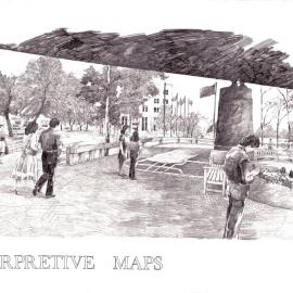 Plan - Interpretive maps perspective, First Fleet Park, Circular Quay West Sydney, no date