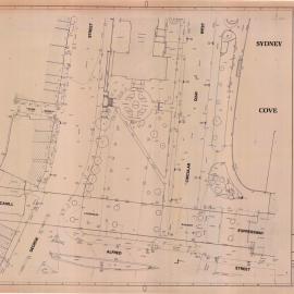 Plan - Vegetation and services details, Circular Quay West Sydney, no date