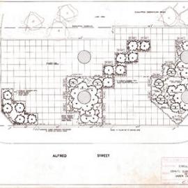 Plan - Gravel surfacing and garden development, Circular Quay West Sydney, 1961