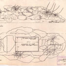 Plan - Float design called Mountain for the Royal Visit Pageant at RAS Showgrounds, 1963