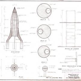 Plan - Proposed rocket ship design for a children's playground, Knight Street Erskineville, 1965